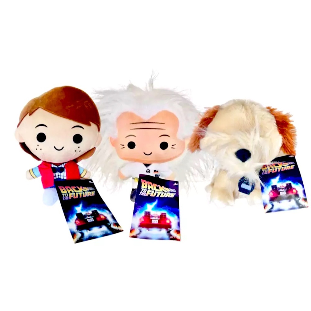 Back to the Future Marty McFly Doc Brown Einstein Plush 7” Chibi Stuffed Toy